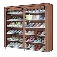 Тканевый шкаф для обуви 2 секции 116х30х110 см [ОПТ]