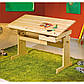 Дерев'яний дитячий письмовий стіл Julia 109х55 см сосна лакована з висувною шухлядою, фото 2