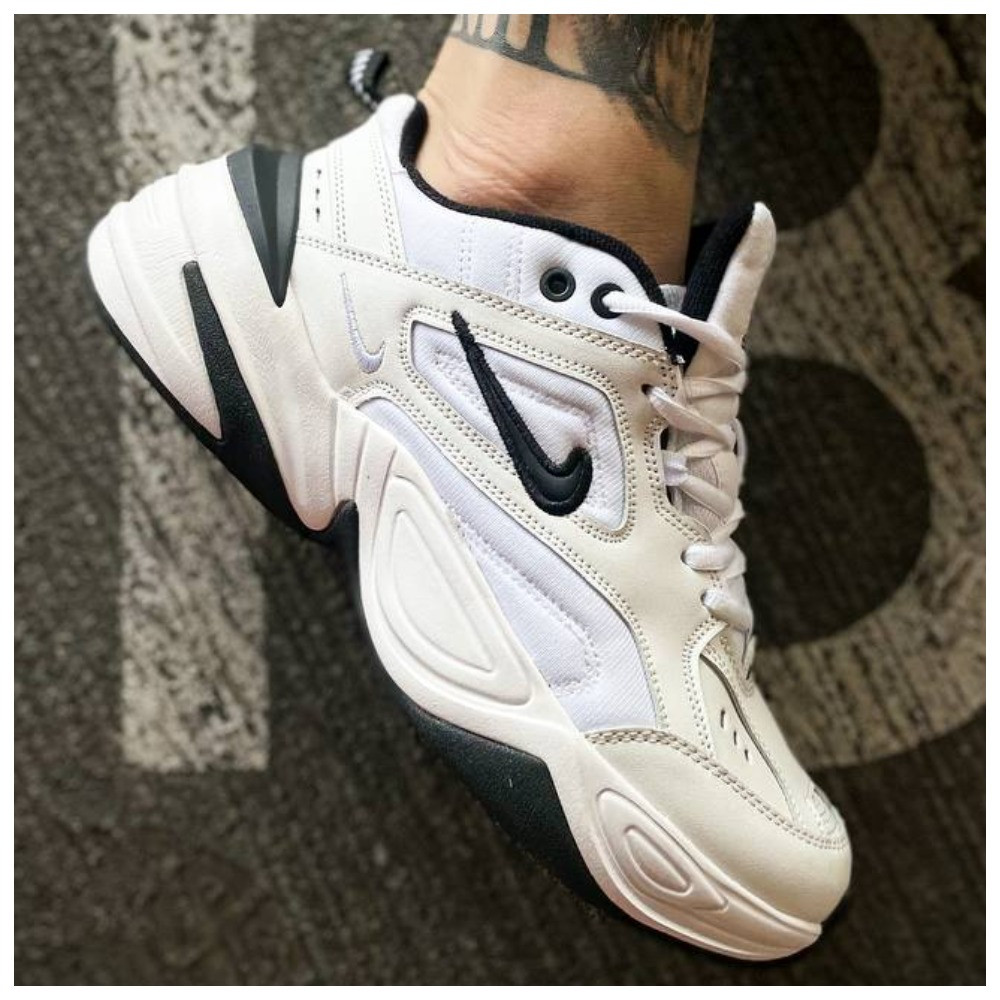 Чоловічі / жіночі кросівки Nike M2K Tekno White Black, унісекс білі шкіряні кросівки найк м2к текно, фото 1