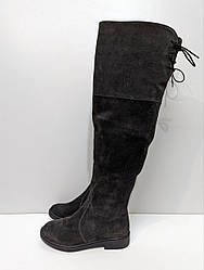 STTOPA демі зима. Висота 60 см. Розміри 36-41. Чоботи ботфорти великих розмірів шкіряні. 250-3641 Чорні
