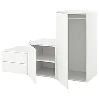 IKEA PLATSA (794.369.14), шкаф с 2 дверьми + 2 ящика, белый / Фоннес белый