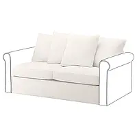 IKEA GRÖNLID (994.189.14), 2-местный диван-кровать, Вставки белые