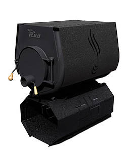 Опалювальна піч Rud Pyrotron Кантрі 03 з варильною поверхнею до 240 м2 Скло + обшивка + підставка "Віра"