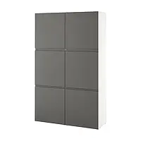 IKEA BESTÅ(894.216.86), сочетание с дверью, белый / Вестервикен темно-серый