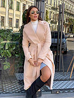 Стильне кашемірове жіноче пальто.Довжина 90 см.Шерсть-кашемір на підкладі 42-46.Квіти 9