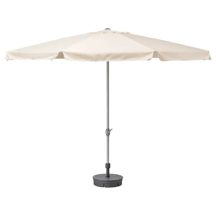 IKEA LJUSTERÖ(092.193.15), зонт с основанием, бежевый / темно-серый Grytö - фото 1 - id-p1925315484