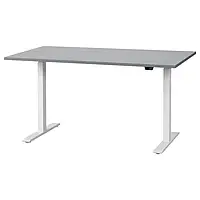 IKEA RODULF(993.261.70), стол с регулируемой высотой, серый / белый