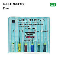 K-File Nitiflex (К-Файл Нитифлекс), 6шт/пак, длина=25 мм; № 35 - Каналорасширители, ручные (Dentsply