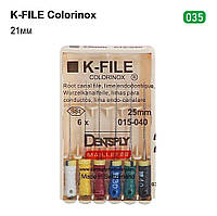 K-File Colorinox (К-Файл), 6шт/пак, длина=21 мм; № 35 - Каналорасширители, ручные (Dentsply
