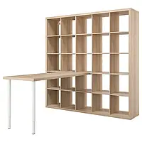 IKEA KALLAX / LAGKAPTEN (894.816.61), стол письменный, белый / под беленый дуб