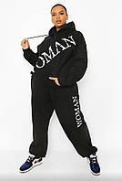 Крутой женский спортивный костюм. Трехнитка, кенгурушка, на штанах карманы. 48-52, 54-60 Цвета3 Серый