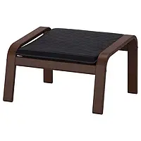 IKEA POÄNG (492.446.81), подставка для ног, коричневый / книса черный