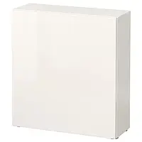 IKEA BESTÅ(290.468.18), шкаф с дверью, белый / Сельсвикен глянцевый / белый