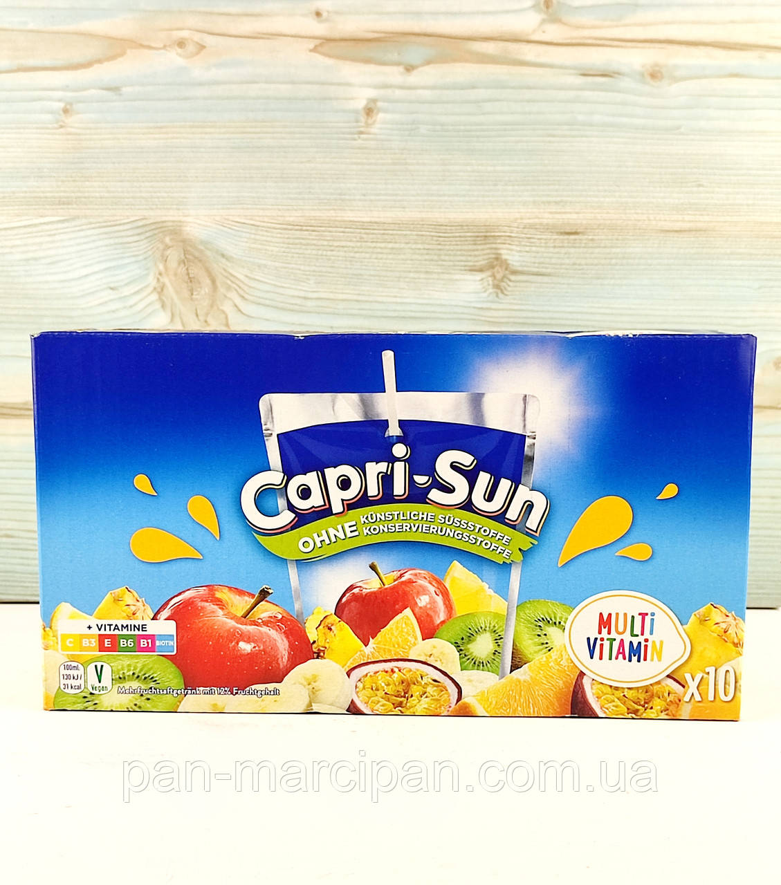 Сік мультифруктовий з трубочкою Capri-Sun Multi vitamin (коробка 10 шт.*200ml) (Німеччина)