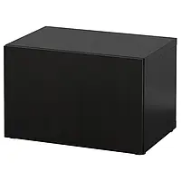 IKEA BESTÅ(190.467.86), шафа з дверима, чорно-коричневий / Lappviken чорно-коричневий
