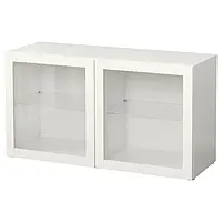 IKEA BESTÅ(890.476.69), сайт, белый / Синдвик белый прозрачное стекло
