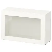 IKEA BESTÅ(790.467.07), сайт, белый / Синдвик белый прозрачное стекло