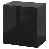 IKEA BESTÅ(990.477.63), сайт, черно-коричневый / Глассвик черный / тонированное стекло