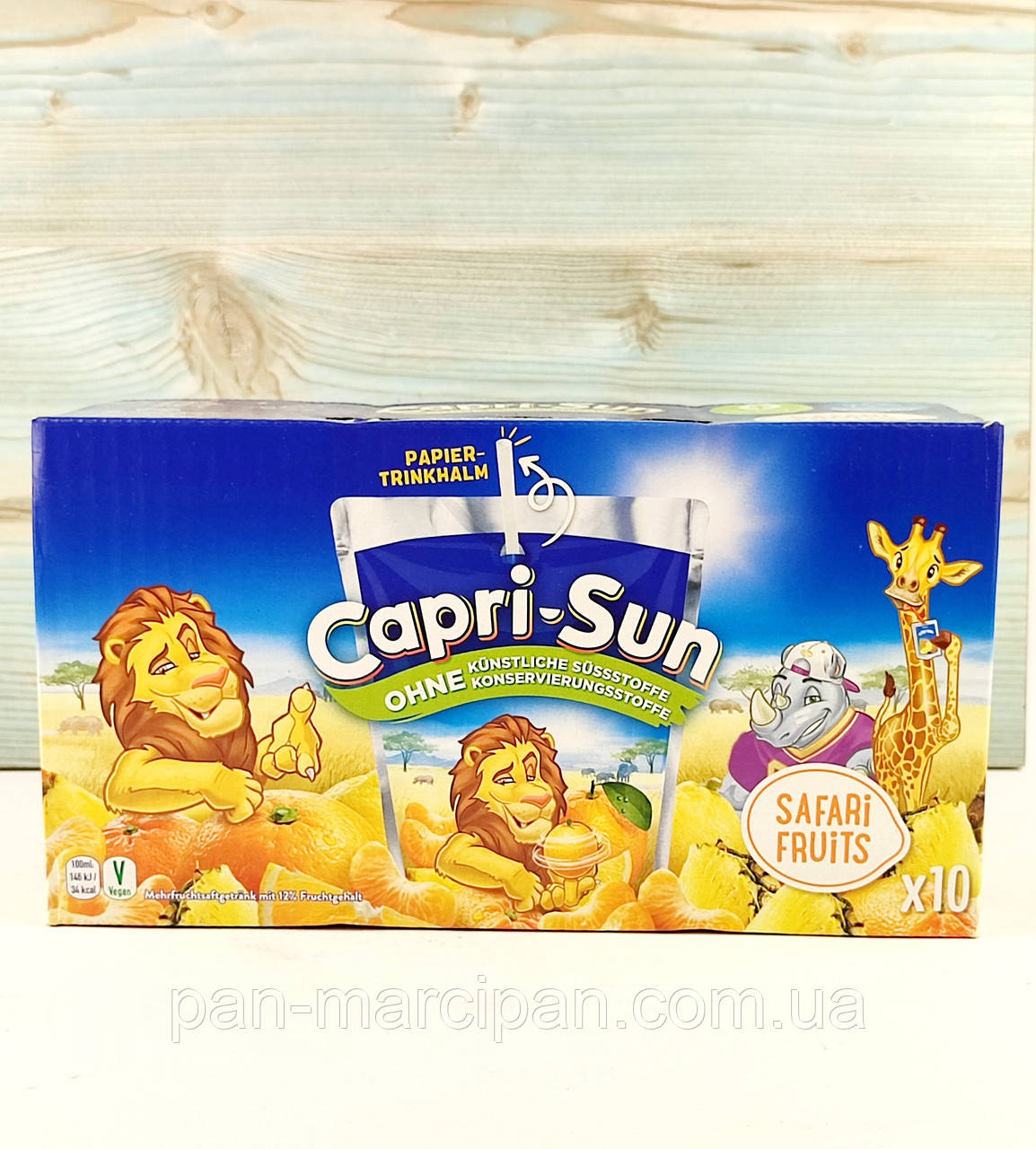Сік мультифруктовий з трубочкою Capri-Sun Safari Fruits (коробка 10 шт.*200ml) (Німеччина)