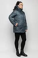 Женская зимняя легкая короткая куртка больших размеров