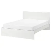 IKEA MALM(790.190.87), каркас кровати, высокий, белый / лонсет