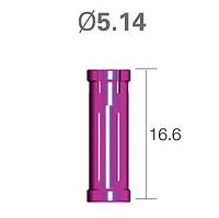 Обмежувач глибини для фрез DASK № XFDST02, 1шт, діам.= 5.14 мм; довжина= 16.6 мм; глиб.преп.= 2 мм (Dentium/Дентіум)