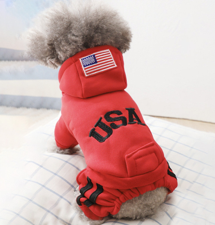 Спортивний костюм комбінезон для собак Pet Style "USA" Червоний XS