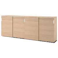 IKEA GALANT(292.857.76), комбинация с раздвижными дверями, шпон дуба беленый