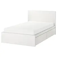 IKEA MALM(690.682.24), Каркас ліжка з 2 ящиками для зберігання, білий