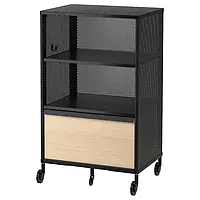 IKEA BEKANT(992.869.61), шкаф с умным замком, черная сетка