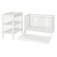 IKEA GULLIVER(894.158.45), Комплект детской мебели из 3-х предметов., белый