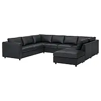 IKEA VIMLE (193.067.84), П-подібний диван, 6 місць, з відкритим кінцем / Grann / Bomstad чорний