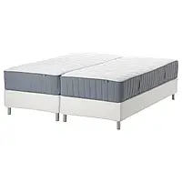 IKEA ESPEVÄR/VÅGSTRANDA(593.898.81), континентальная кровать, белый/жесткий голубой