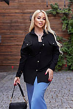 Джинсова куртка -сорочка оверсайз  50-52,54-56,58-60 (вф 470)