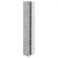 IKEA ENHET (793.224.94), высокий шкаф 4 полки/дверь, белый / имитация бетона