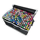 Набір яскравих фломастерів 204 кольорів маркери для малювання скетчингу двосторонні, фото 9