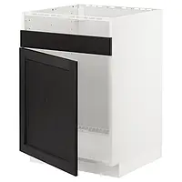 IKEA METOD (794.564.88), HAVSEN 1-местная тумба под мойку, белый / лерхиттан черная морилка