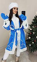 Шикарное новогоднее платье Снегурочка Ткань велюр 50-52,54-56 В комплекте входит шапка,варежки,пояс