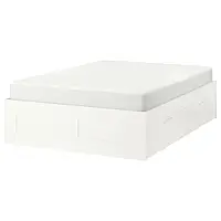 IKEA BRIMNES(399.029.37), каркас кровати с выдвижными ящиками, белый