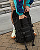 Рюкзак Turist mini нейлон трансформер, для подорожей в який влізе все, на 30-50л, чорний колір, фото 3