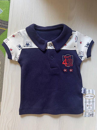 Футболочка Темно Синя (1-3м) (YOLA.BABY.SHOP), фото 1