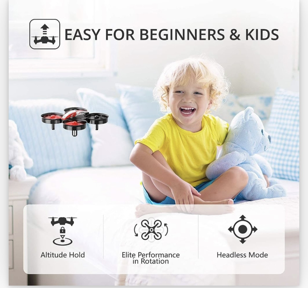 Holy Stone HS210 Mini Drone RC Nano Quadcopter Лучший дрон для детей и начинающих - фото 3 - id-p1925338875