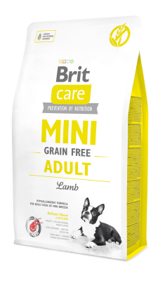 Сухий корм для собак мініатюрних порід Brit Care (Бріт Кеа) GF Mini Adult з ягням 2 кг, фото 1