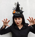 Капелюшок відьми на обручі. Аксесуар до Хеловіну (Хеллоуіну), фото 5