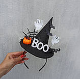 Капелюшок відьми на обручі. Аксесуар до Хеловіну (Хеллоуіну), фото 7