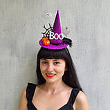 Капелюшок відьми на обручі. Аксесуар до Хеловіну (Хеллоуіну), фото 8