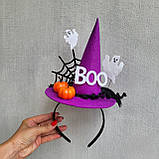 Капелюшок відьми на обручі. Аксесуар до Хеловіну (Хеллоуіну), фото 9