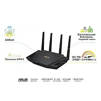 Маршрутизатор Asus RT-AX58U Black AX3000 4xGE LAN 1xGE WAN 1xUSB3.1 WiFi6 WPA3 AIMESH MU-MIMO OFD