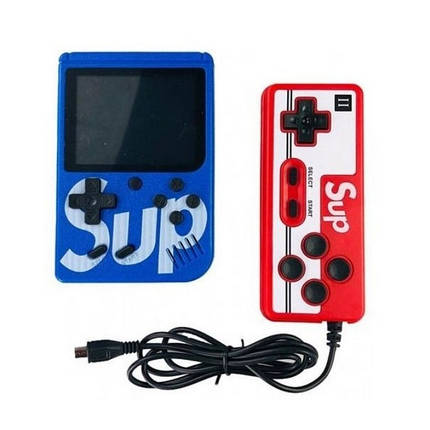 Ігрова приставка 8 біт 500 ігор GAME SUP 8283 з джойстиком Blue N, фото 1
