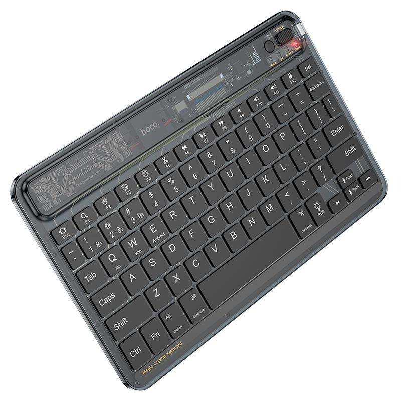 Бездротова клавіатура HOCO Transparent Discovery edition S55 Black (N020130)